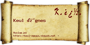 Keul Ágnes névjegykártya