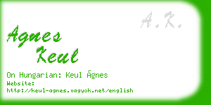 agnes keul business card