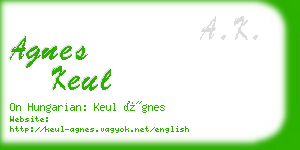 agnes keul business card